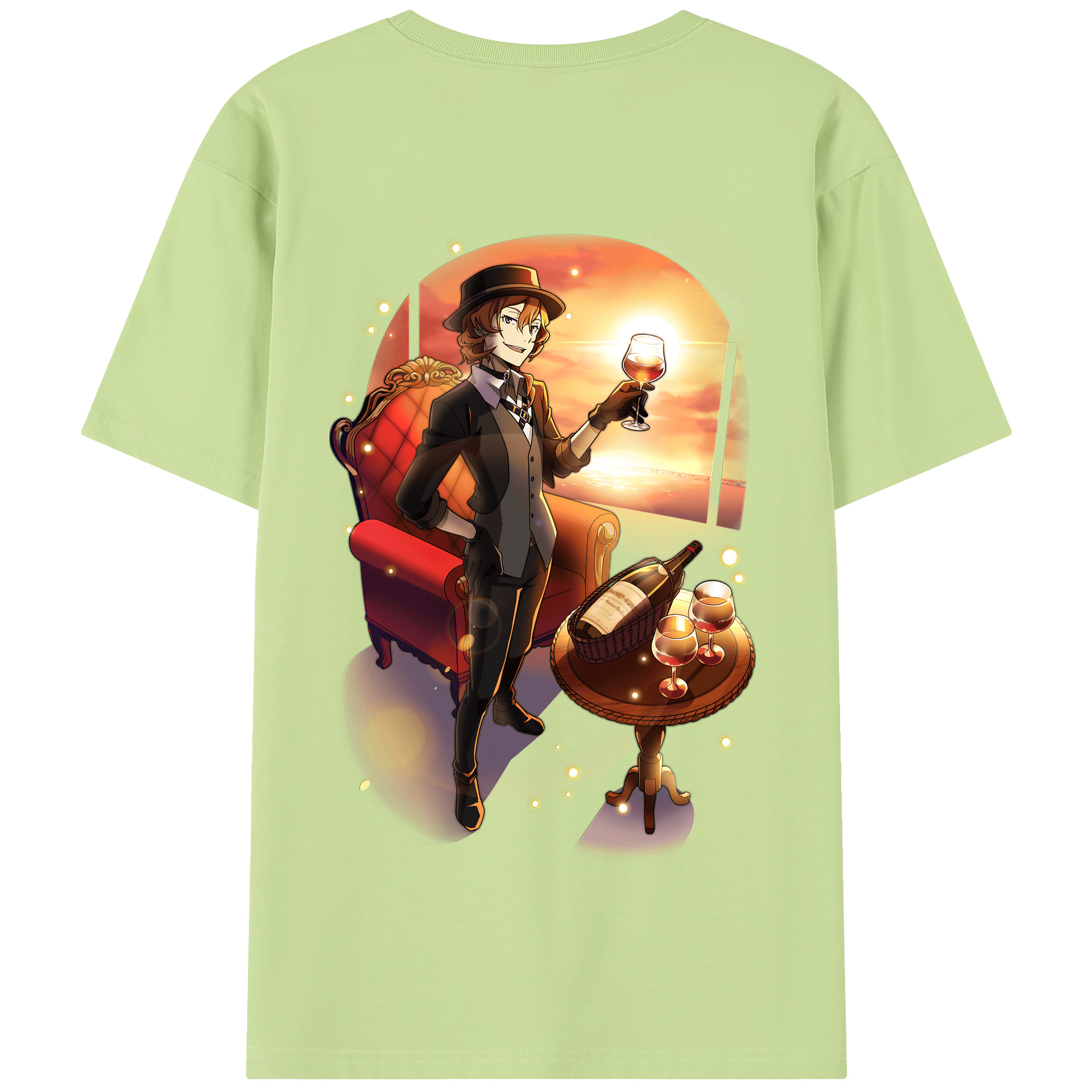 （画像用） 文豪ストレイドッグス Bungo Stray Dogs 綿100％半袖Tシャツ（背面プリント）